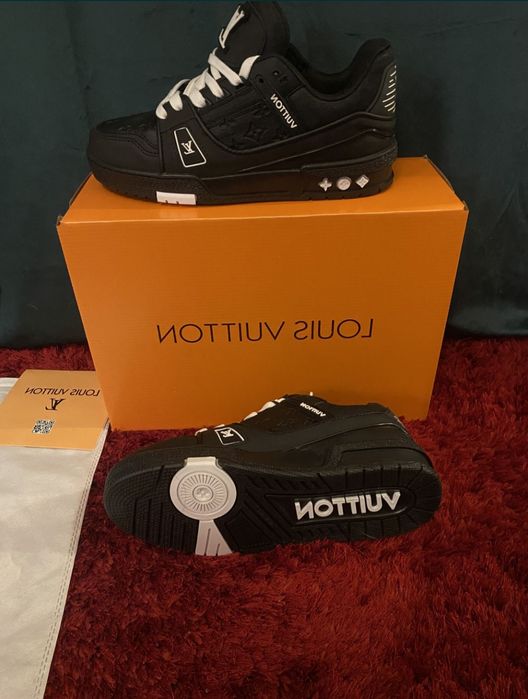 Adidași Sneakersi Louis Vuitton Black & White Skate Trainer