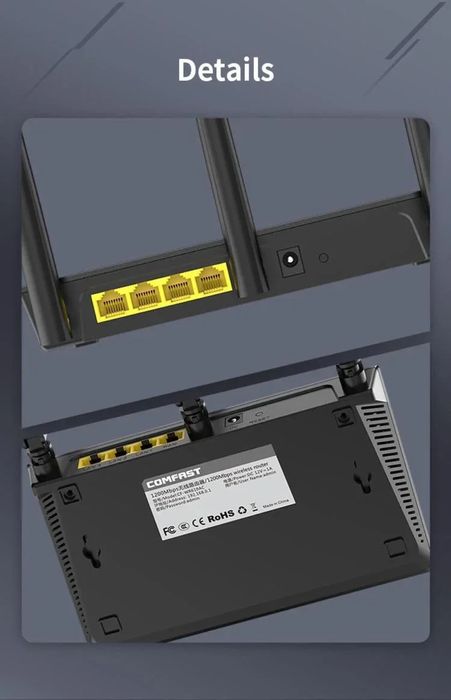 Wi-Fi роутер Comfast CF-WR619AC, 1200 Mbps