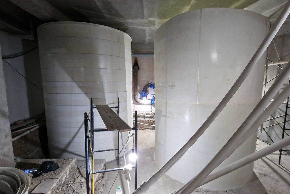 Пожарные резервуары из полипропилена до 150м3, для АПТ и кранов