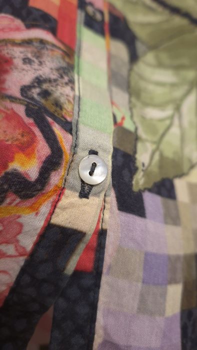 Bluza Desigual din modal cu nasturi de sidef si maneci suflecabile
