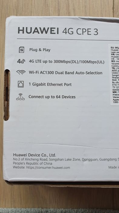 HUAWEI B350 4G+ VPN Router Flybox NOU Necodat Garantie Digi Orange Vodafone Supraveghere Video Sate Auto Rulote Hale Panouri Solare Curier OLX