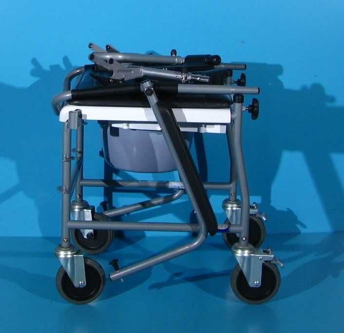 Scaun handicap cu wc si roti  (toaleta) handicap - garantie 12 luni