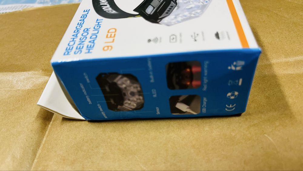 Супер мощен челник фенер за глава