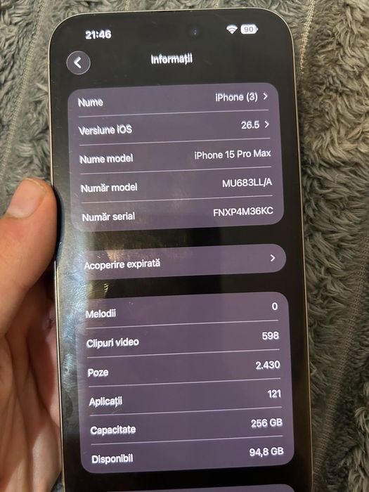 Iphone 15 pro max /schimb