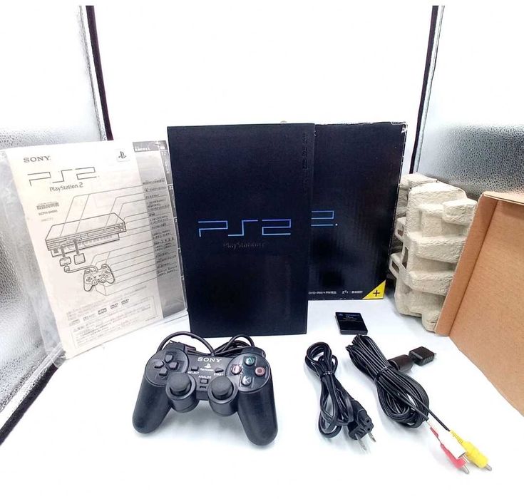 Sony PlayStation 2 fat scph50000 , japan midnight black