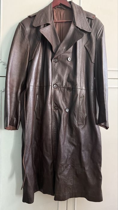 Кожен мъжки шлифер (естествена кожа)