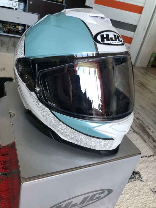 Casca moto HJC i71 Sera turcoaz, XS