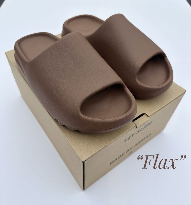 Papuci Sport Adidas Yeezy Slide Flax Maro - 100% originalk
