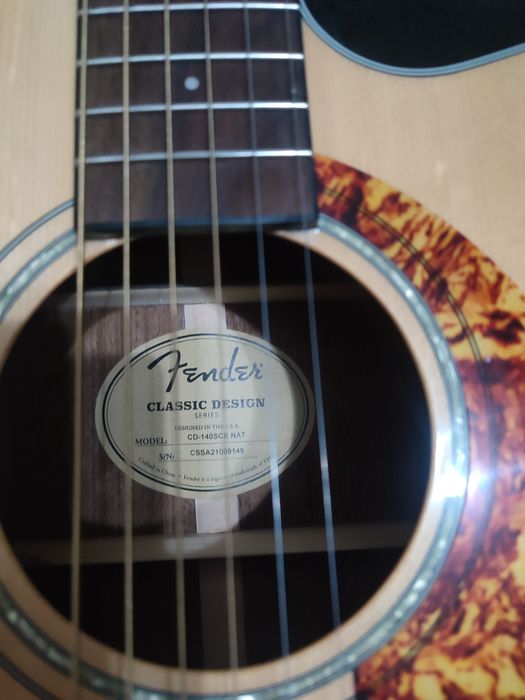 Гитара Fender CD-140SCE Dreadnought Natural  в кофре