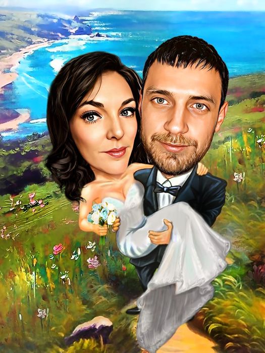 карикатура шарж от снимка перфектен подарък