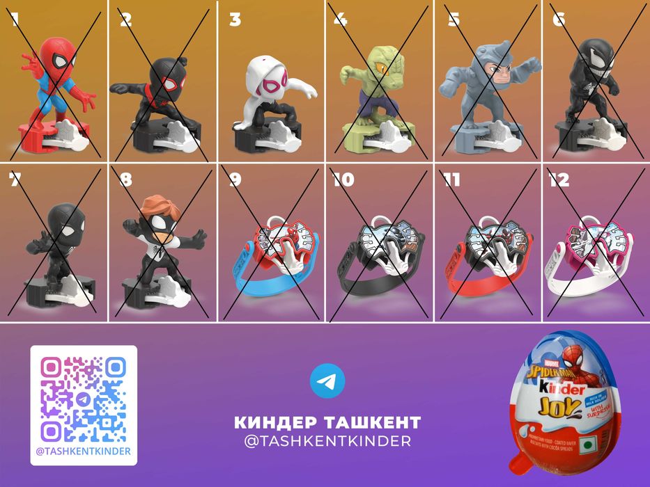 kinder Супергерои Marvel из киндер сюрприз Человек Паук