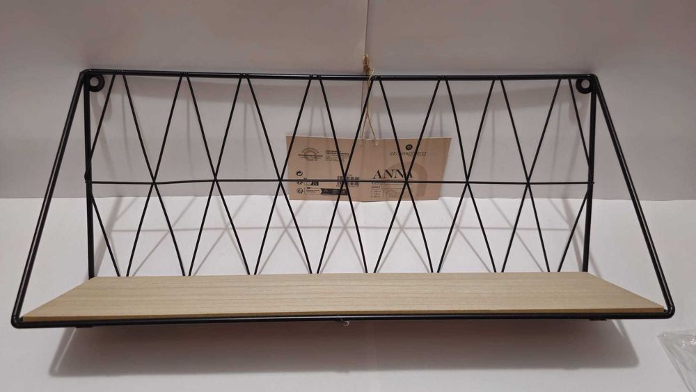 Raft Atmosphera, 48x28x20 cm, cadru Metalic, polita din Lemn