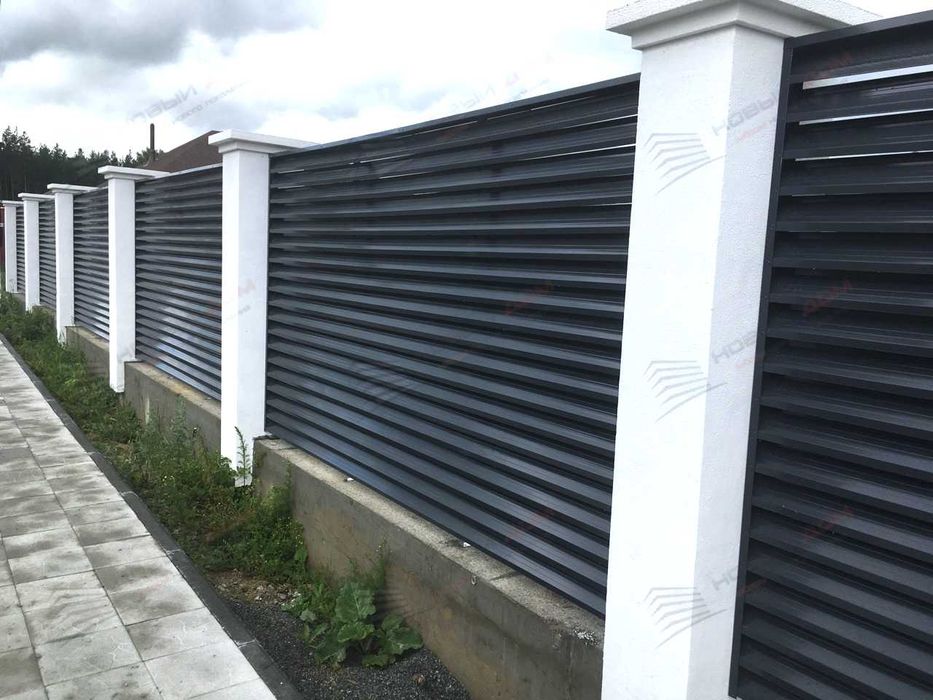 Забор жалюзи из металла