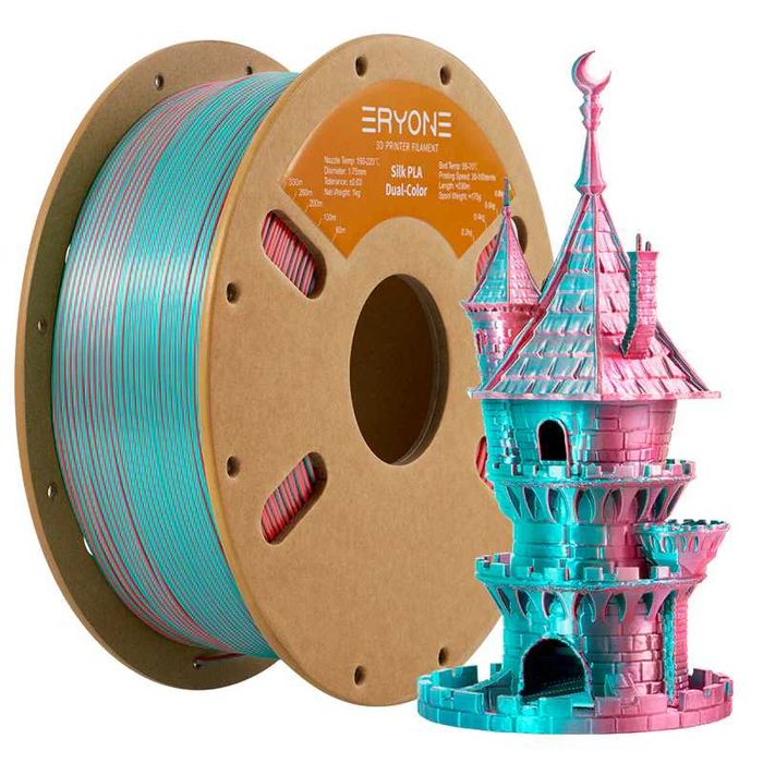 PLA Dual/Tri Color Silk Filament, ПЛА Филамент (Нишка) за 3Д Принтер