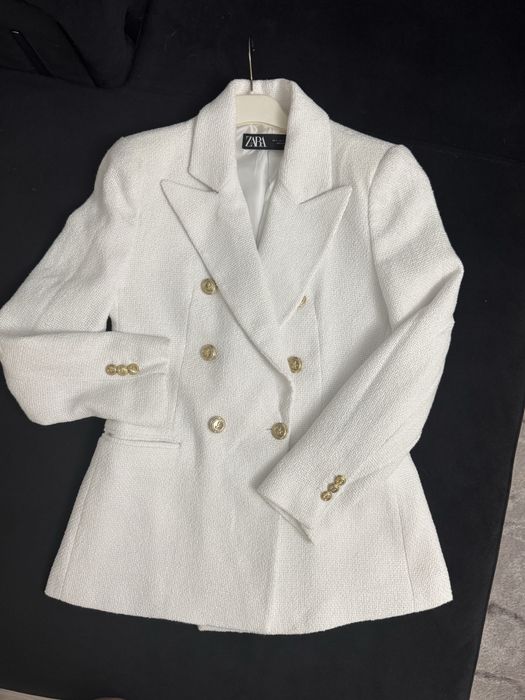 Бяла сако блейзър zara