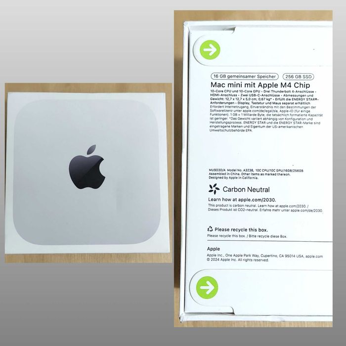 Apple Mac Mini M4 256Gb 16Gb 10C CPU 10C GPU Sigilat Nou Nefolosit