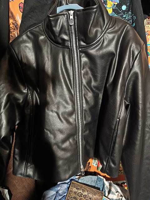 кожено дамско яке