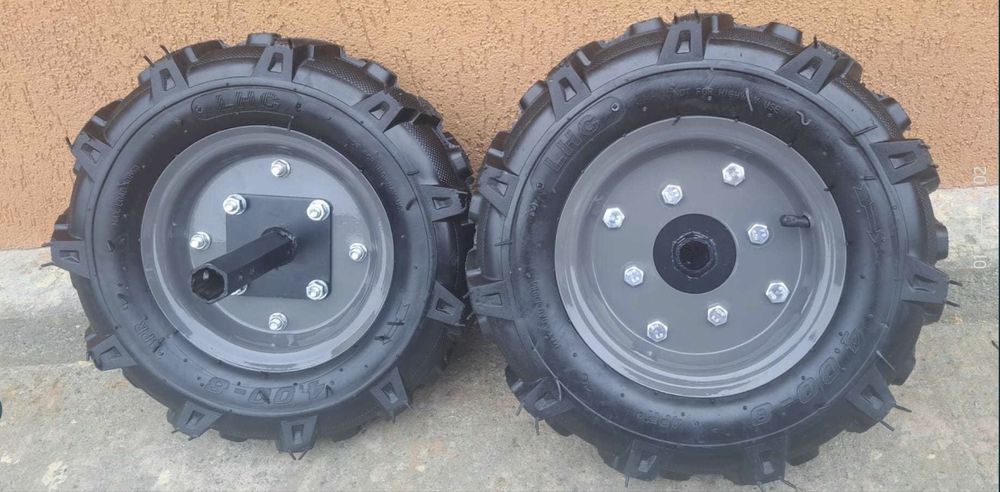 Set roti cauciuc cu manicoate profil 4.00 x 8, motosape/motocultoare