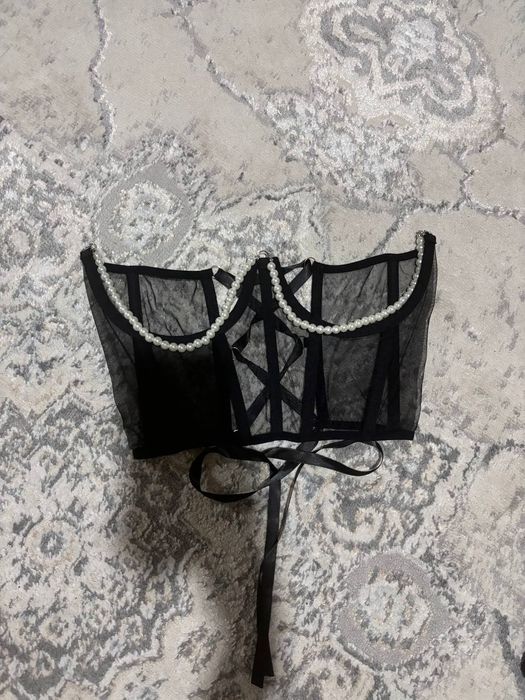 Корсет декоративный с бусами