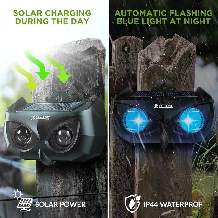 ISOTRONIC соларен  репелент за диви животни със синя светлина-2 броя