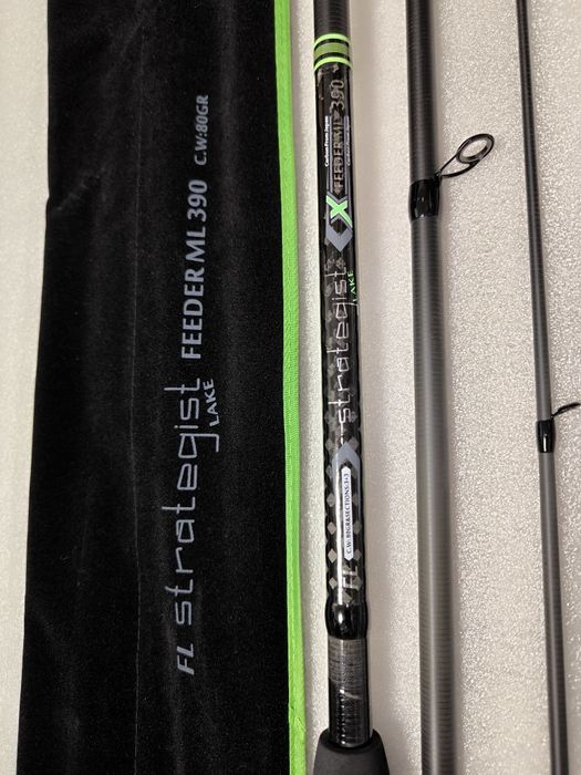 SET 2 Lansete Feeder FL Strategist Lake Feeder 3.90m, 80g, 3+3seg