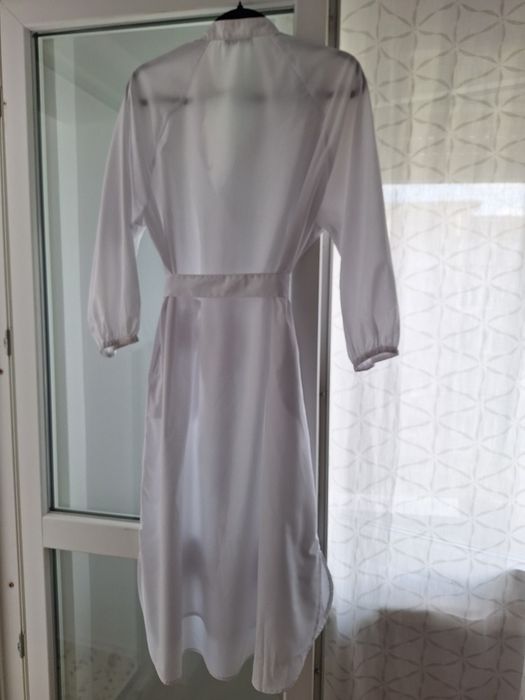 Rochie alba tip camasa tunica Etic