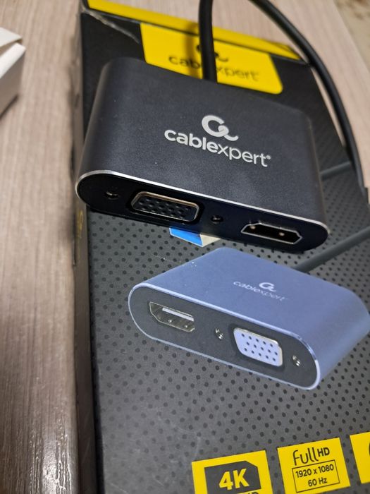 Видеоадаптер Cablexpert USB to HDMI + VGA (новый)
