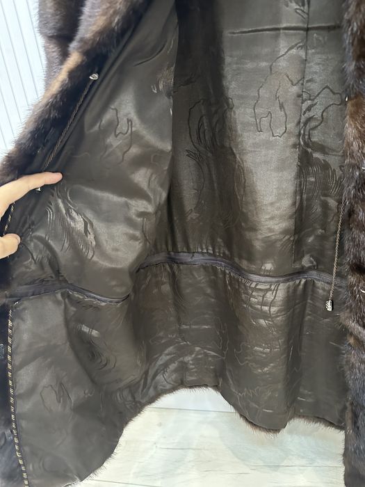 Норковая шуба с капюшоном