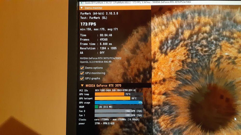 ASUS Rog Strix RTX 3070 8GB GDDR6 Gaming OC GPU