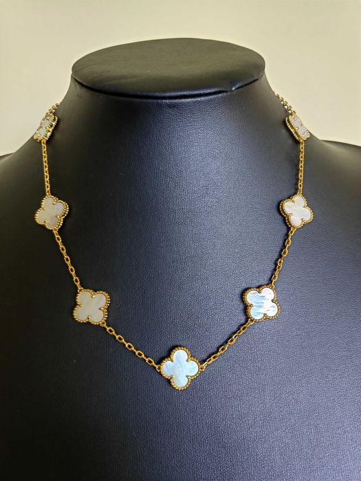 Дамско колие с 10 детелини от бял седеф, Van Cleef & Arpels VCA