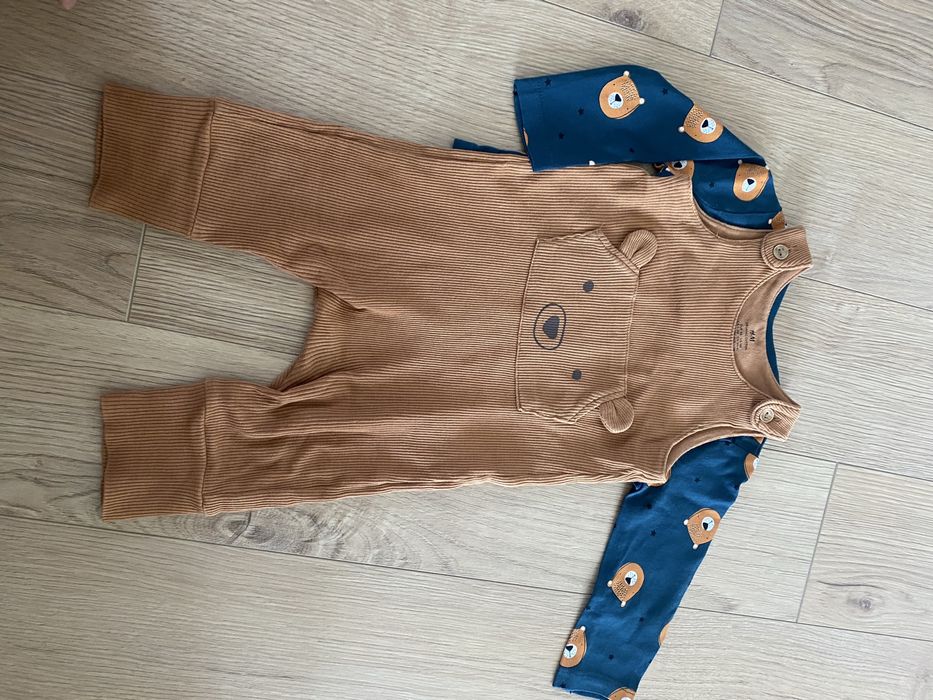 Set salopeta h&M marime 56 si bluzita sinsay 62