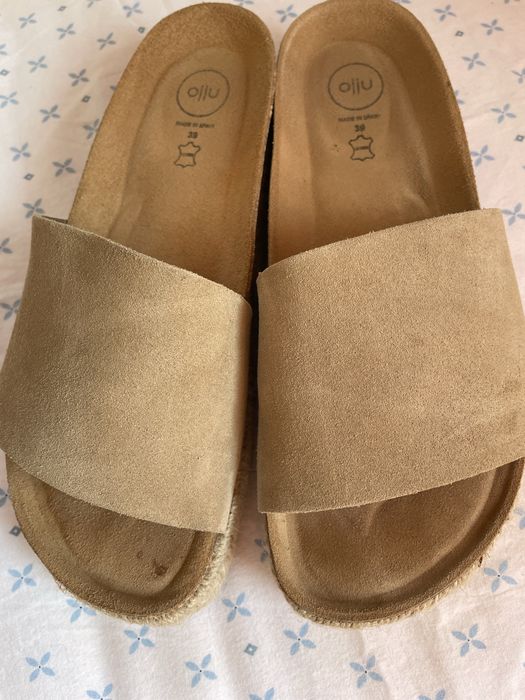 Дамски чехли - естествена кожа