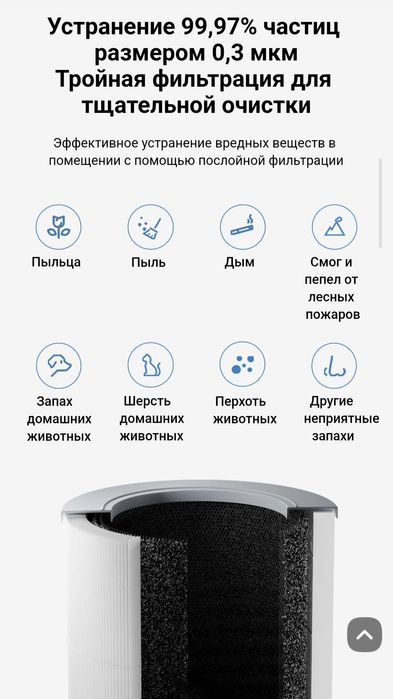 Очиститель воздуха Xiaomi Smart Air Purifier 4 Compact  2025