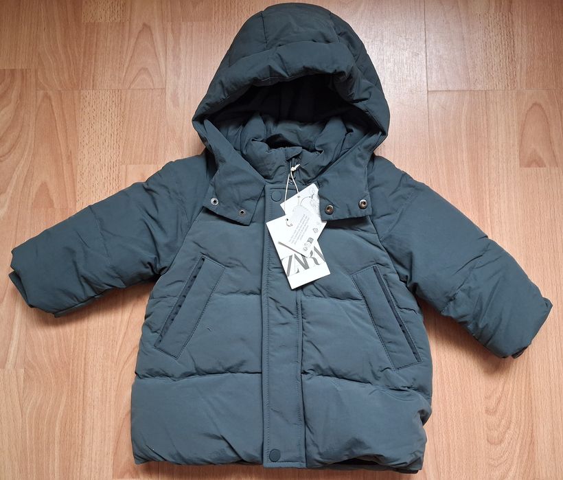 Ново зимно яке Zara с пух, размер 92 см