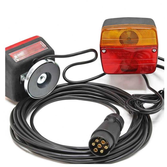 Магнитни Стопове с крушки и 7.5 метра кабел за ремарке колесар лодка