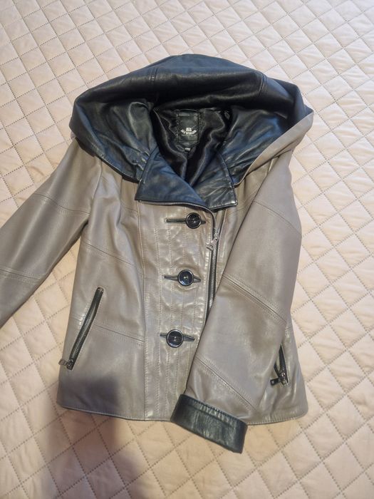 Дамско яке естестмена кожа