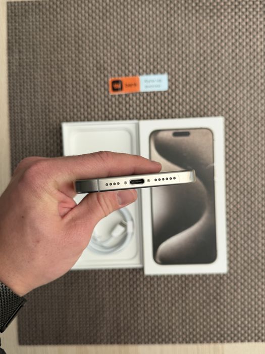 КАТО НОВ!*ЛИЗИНГ* iPhone 15 Pro Max 256Gb Natural Titanium