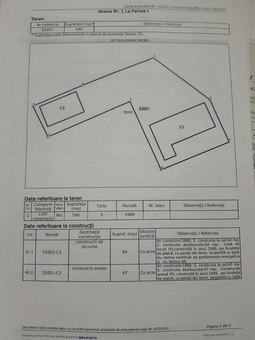 vand casa cu teren in negreni jud.cluj Osoi