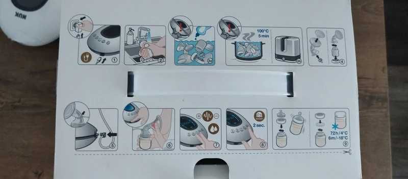 Pompa electrica dubla, reincarcabila, pentru san NUK Nature Sense