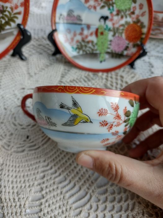 Японски,троен сет на Nippon Meiji, произведен около 1945 година