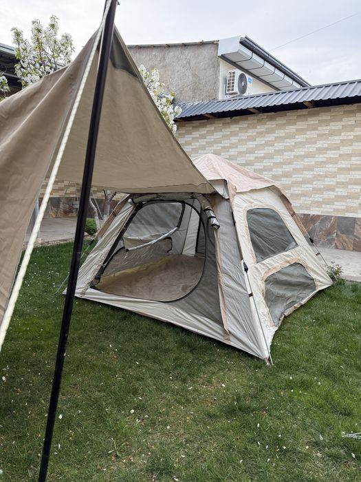Palatka chodir kemping uchun arenda stol stul garelka