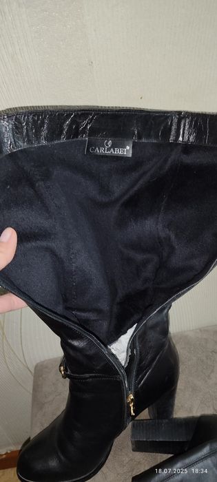 Кожаные сапоги 40 размер