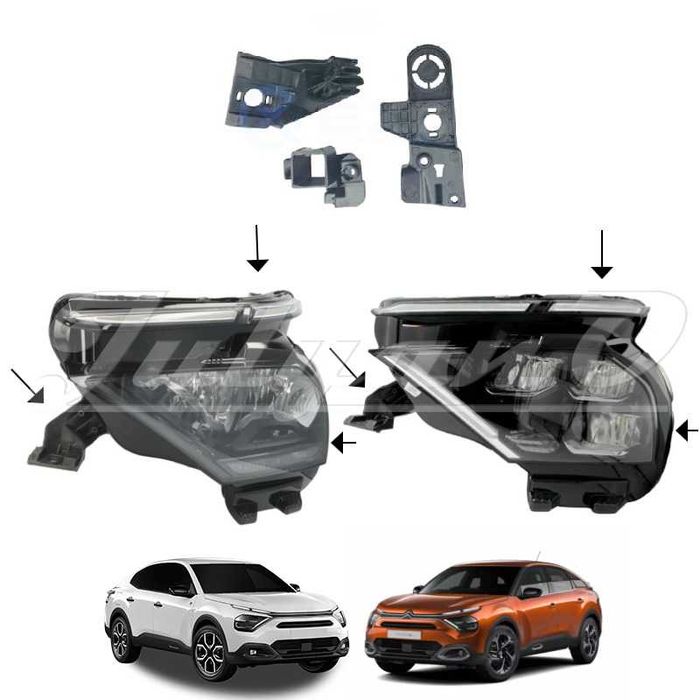 Щипки (водачи, крепежи) за закрепване на фар за CITROEN C4 III + C4X