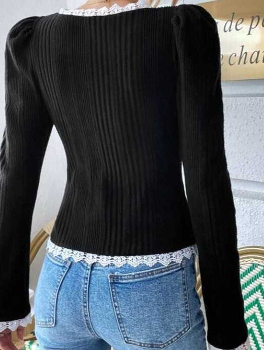 Bluza noua eleganta model deosebit cu dantela marimea 38