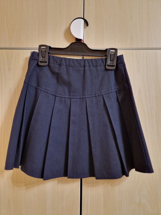 Fusta școală bleumarin, 116 cm, Next