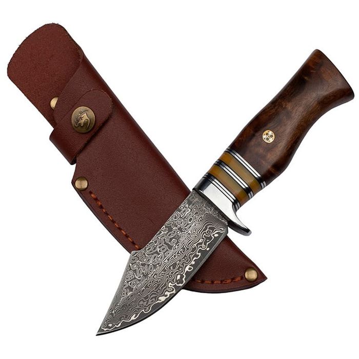 Cutit vanatoare IdeallStore®, Oriental Cutting, otel damasc, 20.5 cm