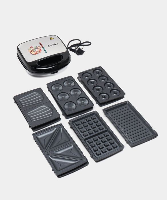 Sonifer 7в1 Тостер Вафельницa Сендвичница Орешница toster sf-6155