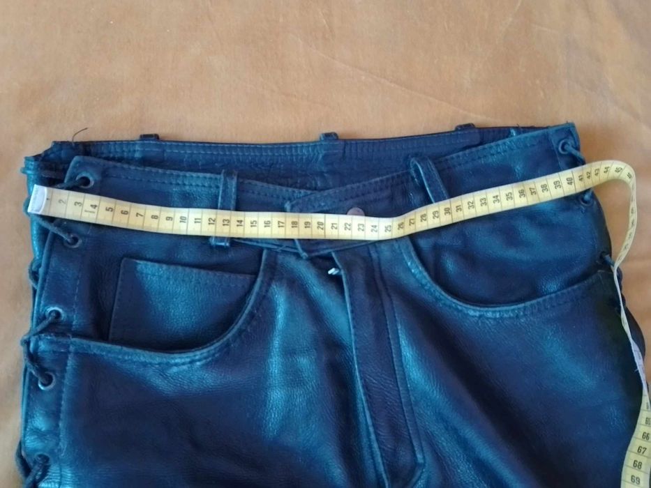 Черен мото панталон ,мъжки панталон, гащеризон от ек