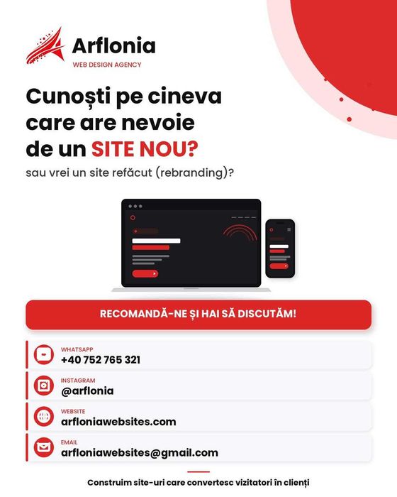 Site profesional pentru firma ta — Web Design modern | Arflonia
