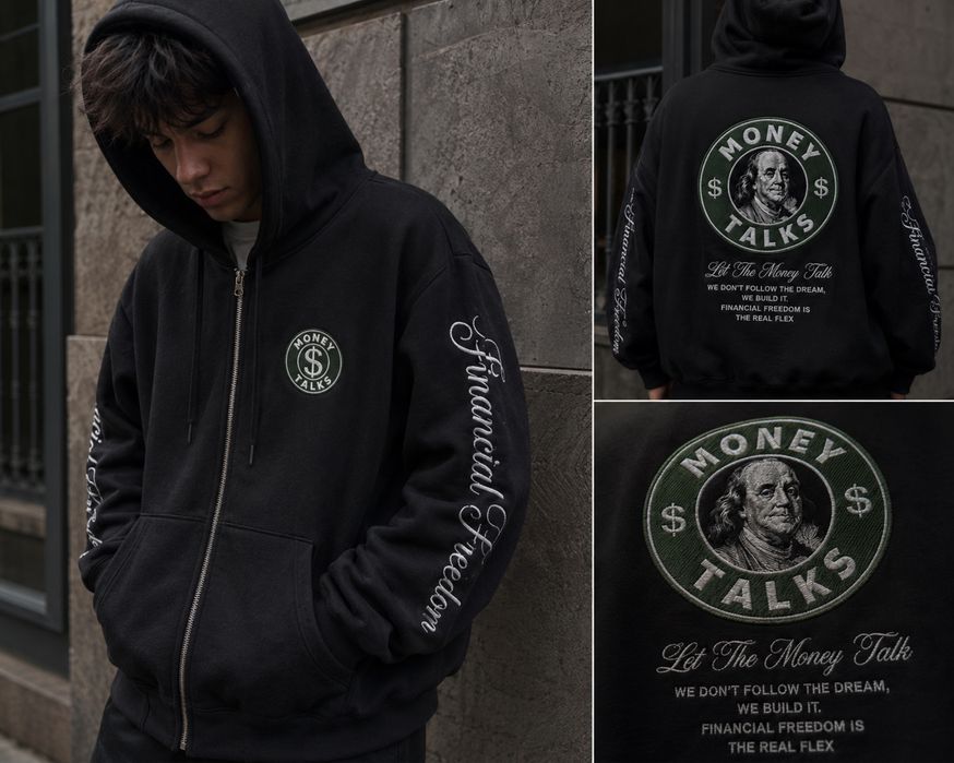 Money Talks zip hoodie